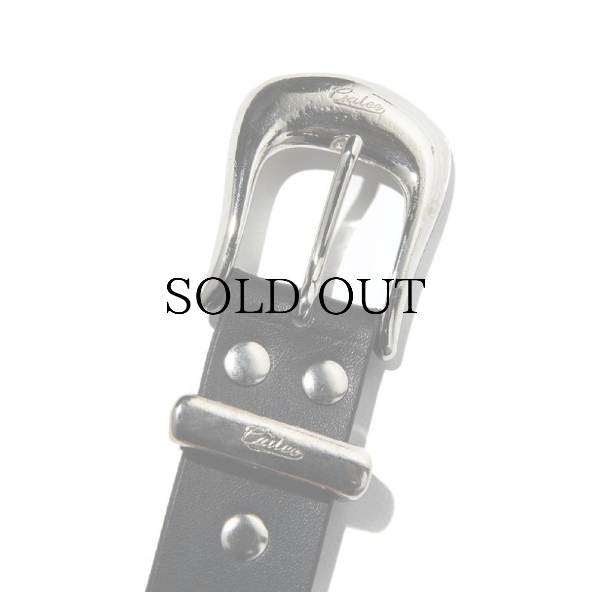 画像2: CALEE / Leather plane belt (2)