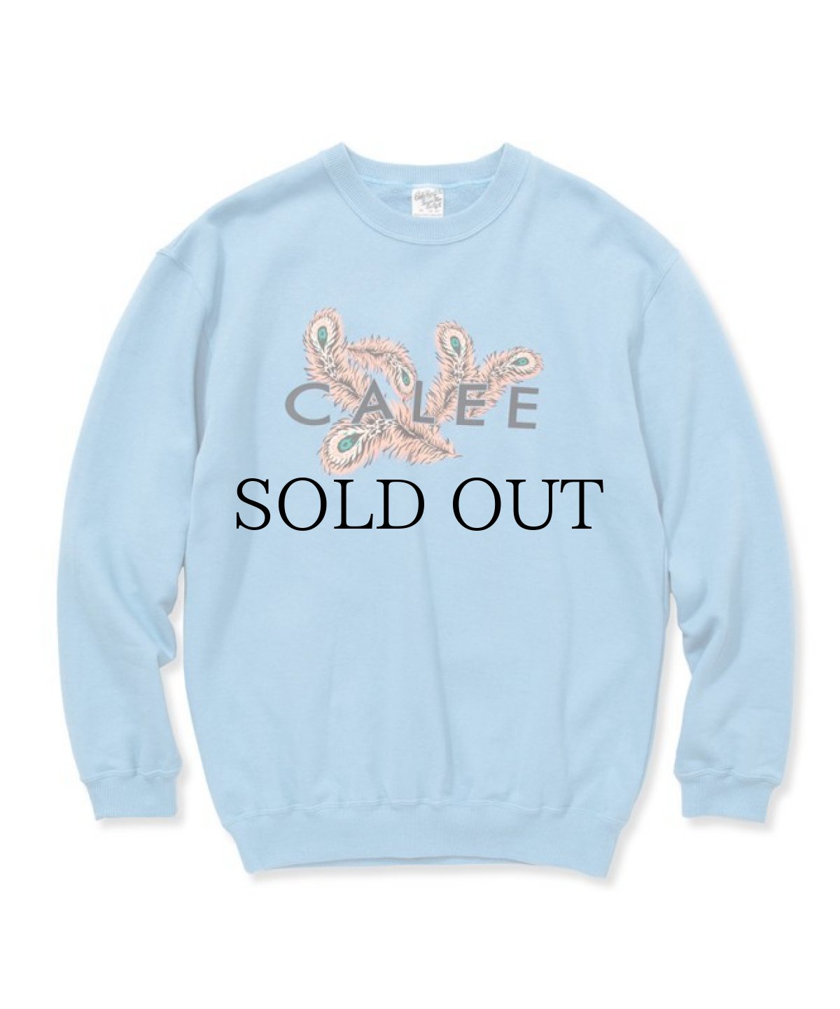 画像1: CALEE / CALEE BOF Logo crew neck sweat -BLUE- (1)