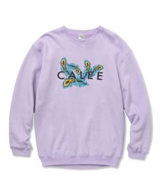 画像1: CALEE / CALEE BOF Logo crew neck sweat -PURPLE- (1)