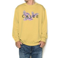 画像2: CALEE / CALEE BOF Logo crew neck sweat -YELLOW- (2)