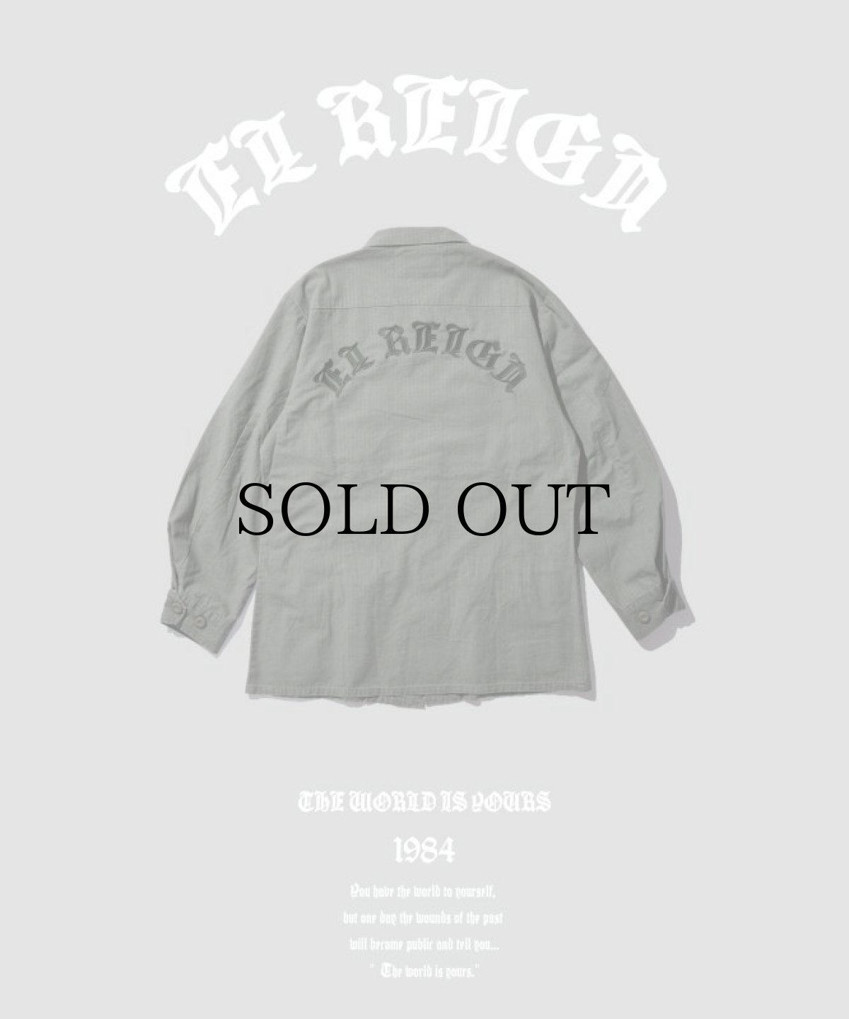 画像1: EL REIGN / "THE WORLD IS YOURS" MILITARY VINTAGE SHIRT (1)