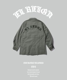 画像1: EL REIGN / "THE WORLD IS YOURS" MILITARY VINTAGE SHIRT (1)