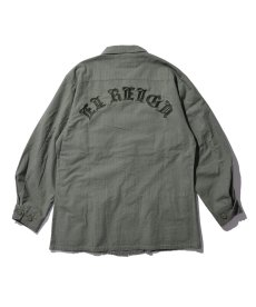 画像2: EL REIGN / "THE WORLD IS YOURS" MILITARY VINTAGE SHIRT (2)