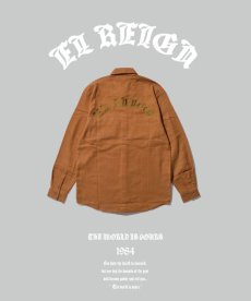 画像1: EL REIGN / "THE WORLD IS YOURS" VINTAGE FRANNEL SHIRT -FEATHER BROWN- (1)