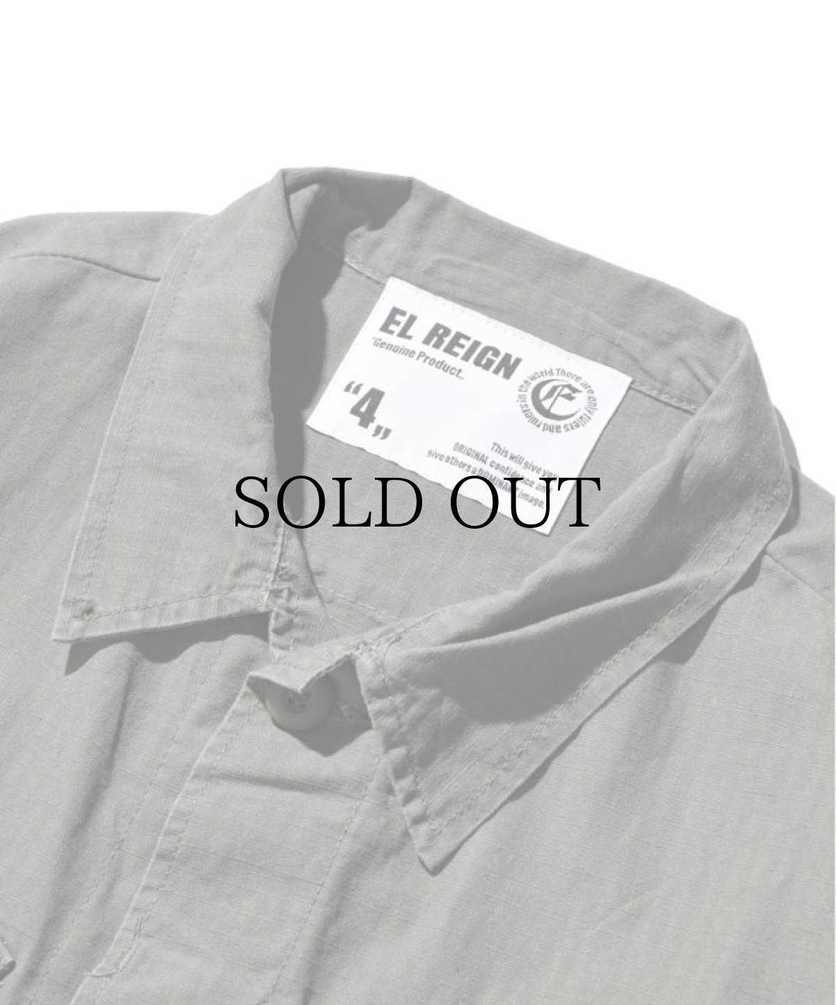 画像4: EL REIGN / "THE WORLD IS YOURS" MILITARY VINTAGE SHIRT (4)