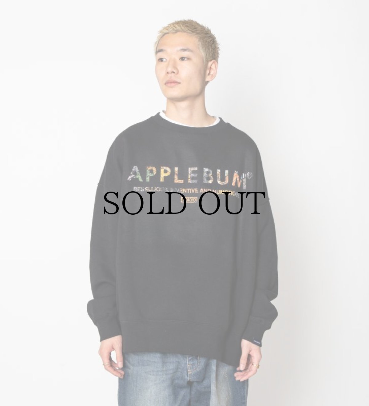 画像10: APPLEBUM(アップルバム) / "APPLEBUM × CRSB raidback fabric" Oversize Crew Sweat (10)