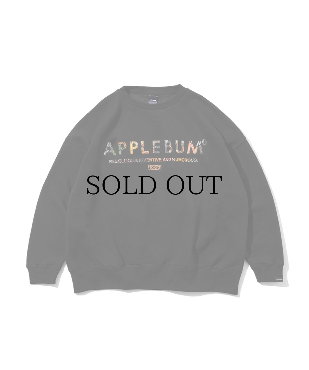 画像1: APPLEBUM(アップルバム) / "APPLEBUM × CRSB raidback fabric" Oversize Crew Sweat (1)