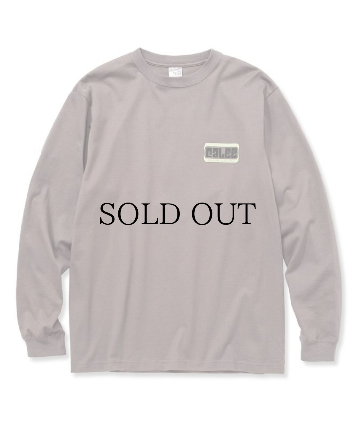 画像1: CALEE / CALEE Box logo L/S t-shirt -GRAY- (1)