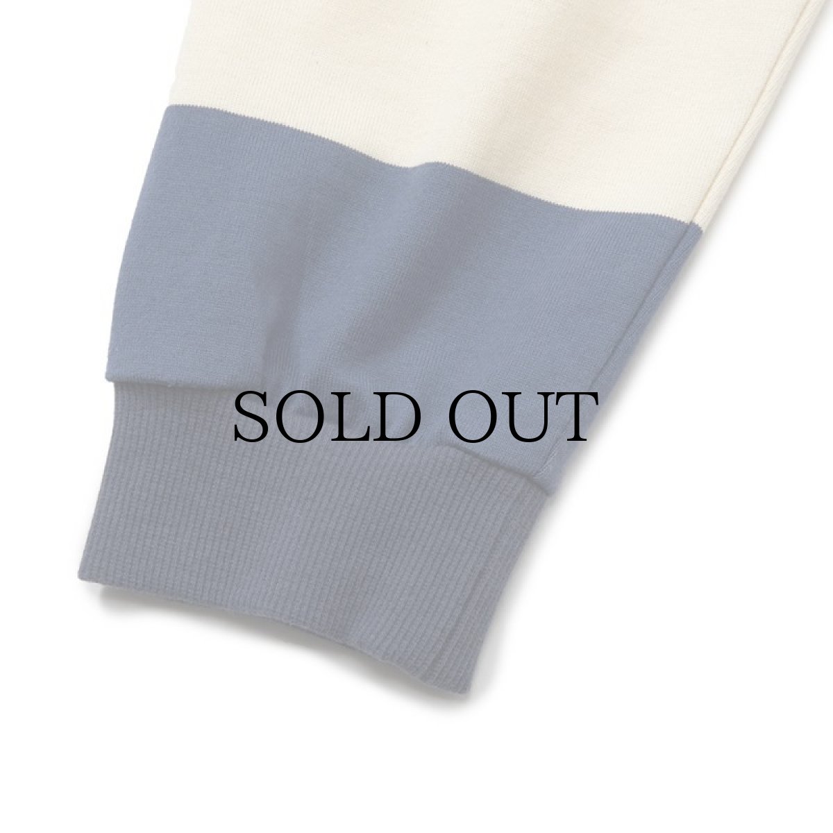 画像4: CALEE / Drop shoulder wide pitch L/S t-shirt -WHITE/BLUE- (4)