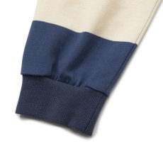 画像4: CALEE / Drop shoulder wide pitch L/S t-shirt -WHITE/BLUE- (4)