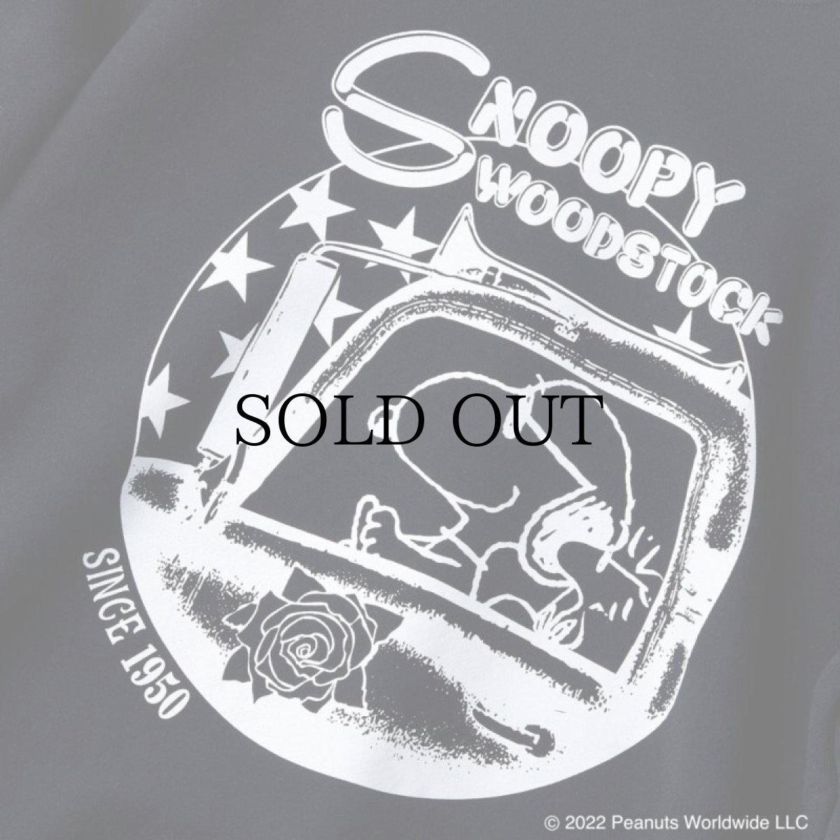 画像3: CALEE / PEANUTS L/S Sweat -BLACK- (3)