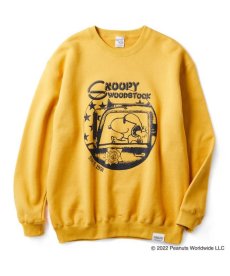 画像1: CALEE / PEANUTS L/S Sweat -MUSTARD- (1)