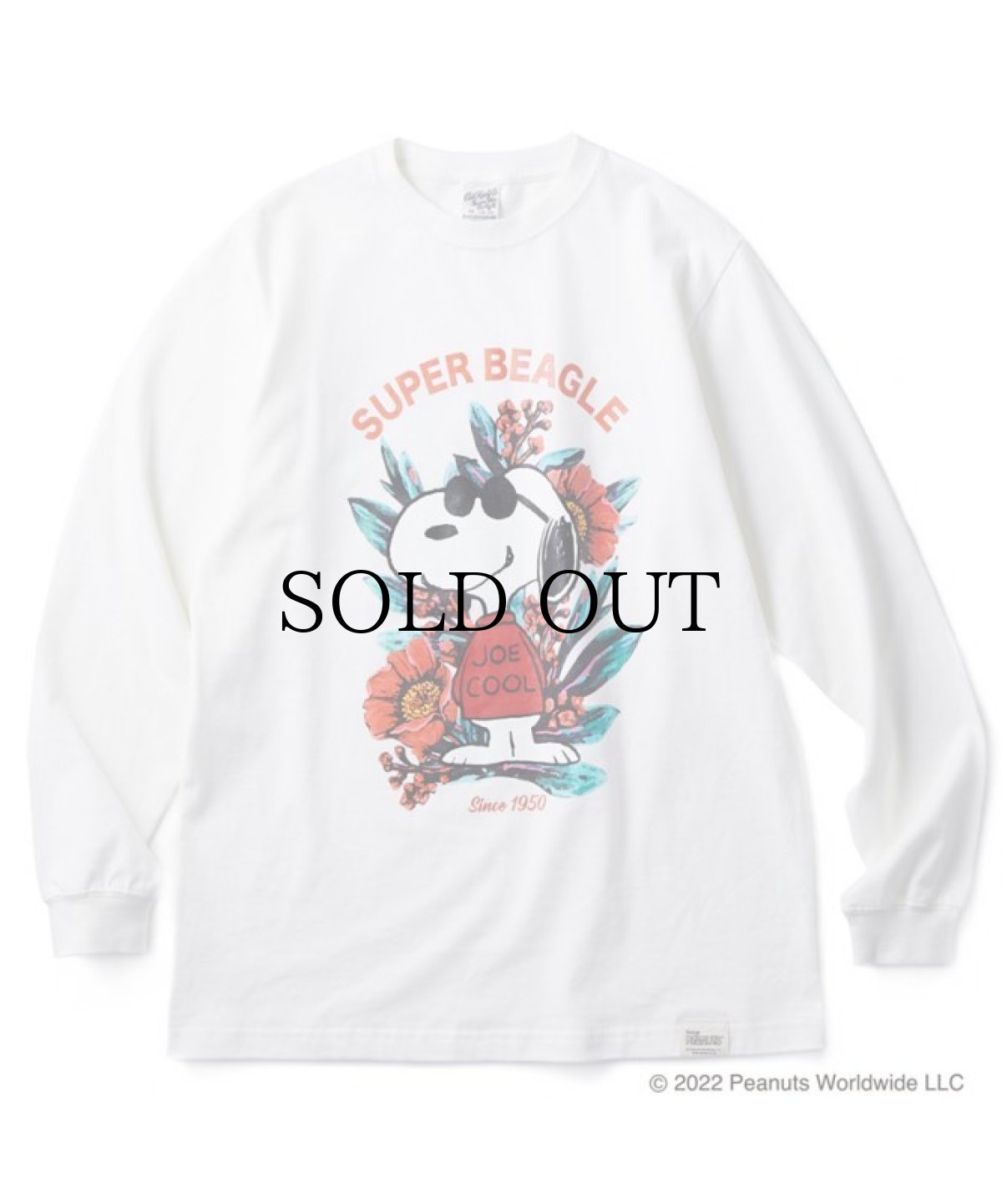 画像1: CALEE / PEANUTS L/S T-shirt -WHITE- (1)