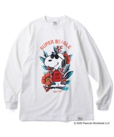 画像1: CALEE / PEANUTS L/S T-shirt -WHITE- (1)