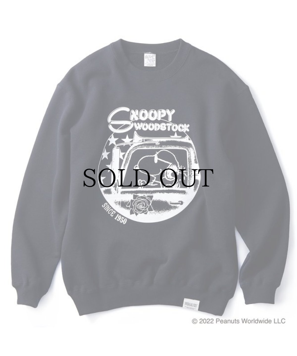 画像1: CALEE / PEANUTS L/S Sweat -BLACK- (1)