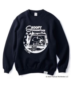 画像1: CALEE / PEANUTS L/S Sweat -BLACK- (1)