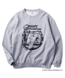 画像1: CALEE / PEANUTS L/S Sweat -GRAY- (1)