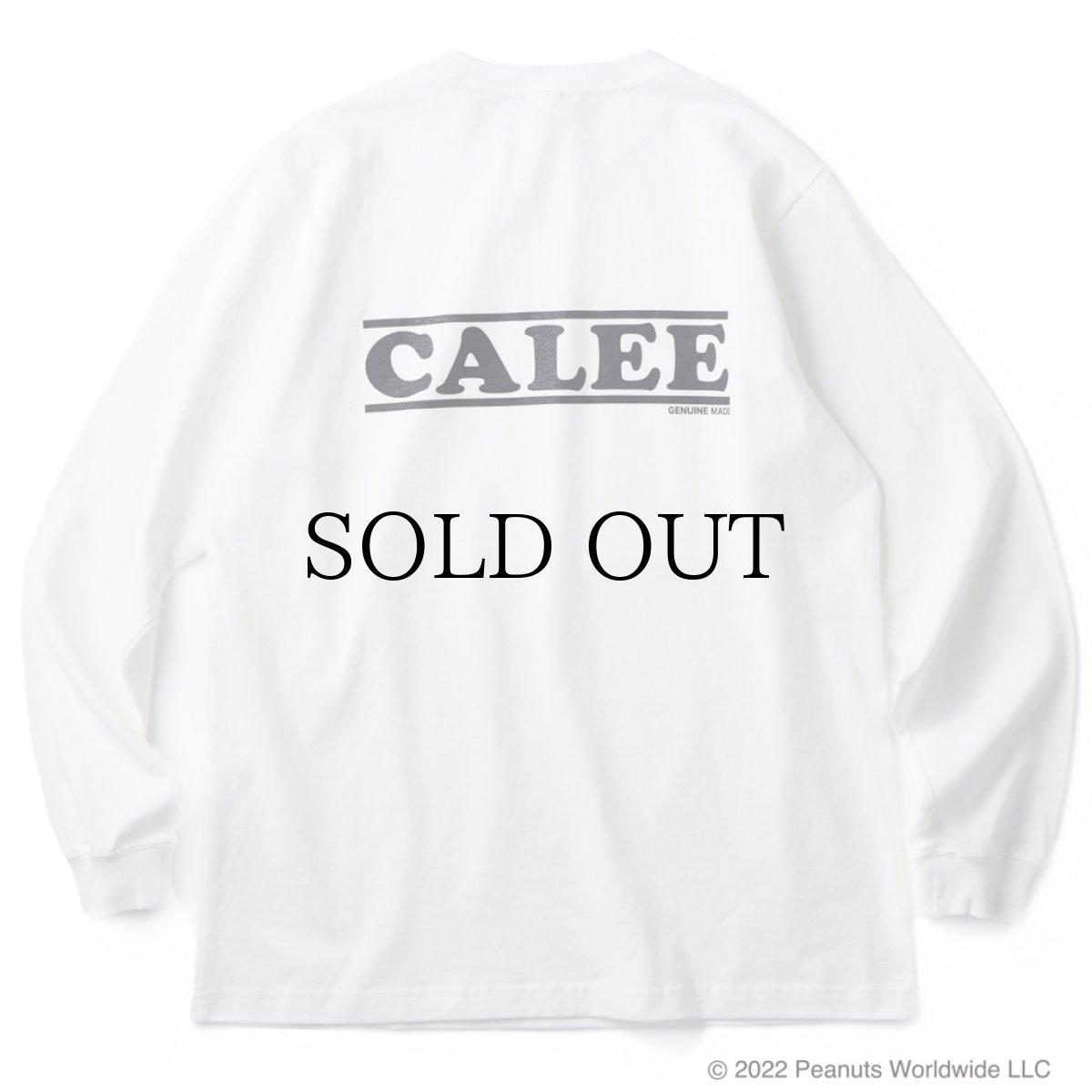 画像2: CALEE / PEANUTS L/S T-shirt -WHITE- (2)