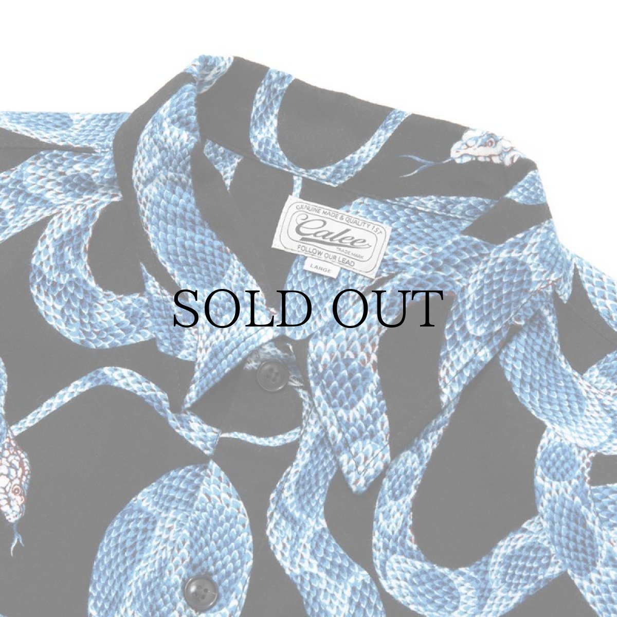 画像2: CALEE / Allover snake pattern over silhouette shirt jacket -BLACK- (2)