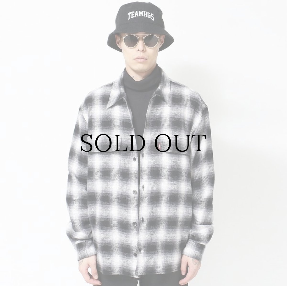 画像3: HIDEANDSEEK / Ombre Check L/S Shirt(22ss) (3)