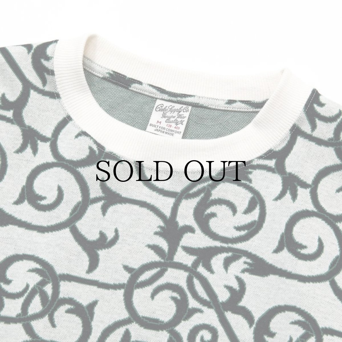 画像2: CALEE(キャリー) / 22 Gauge double jacquard drop shoulder L/S cutsew -WHITE- (2)