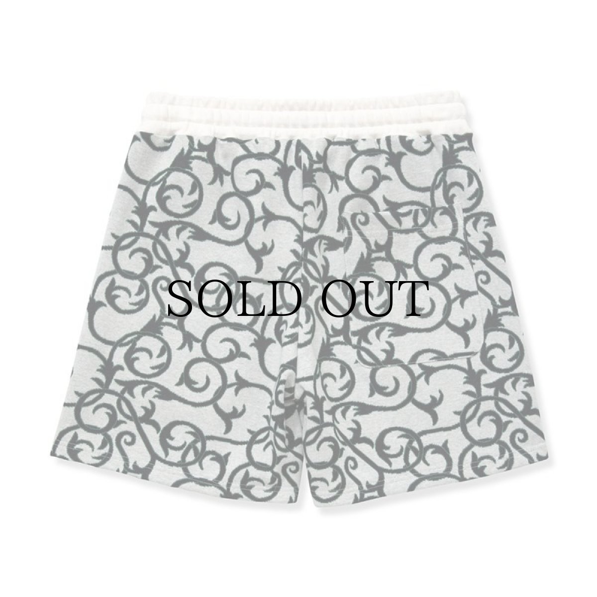 画像2: CALEE(キャリー) / 22 Gauge double jacquard easy shorts -WHITE- (2)