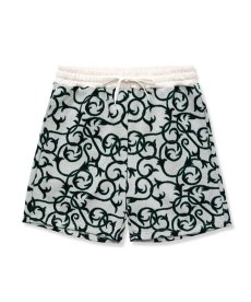 画像1: CALEE(キャリー) / 22 Gauge double jacquard easy shorts -WHITE- (1)