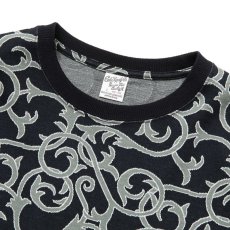 画像2: CALEE(キャリー) / 22 Gauge double jacquard drop shoulder L/S cutsew -BLACK- (2)