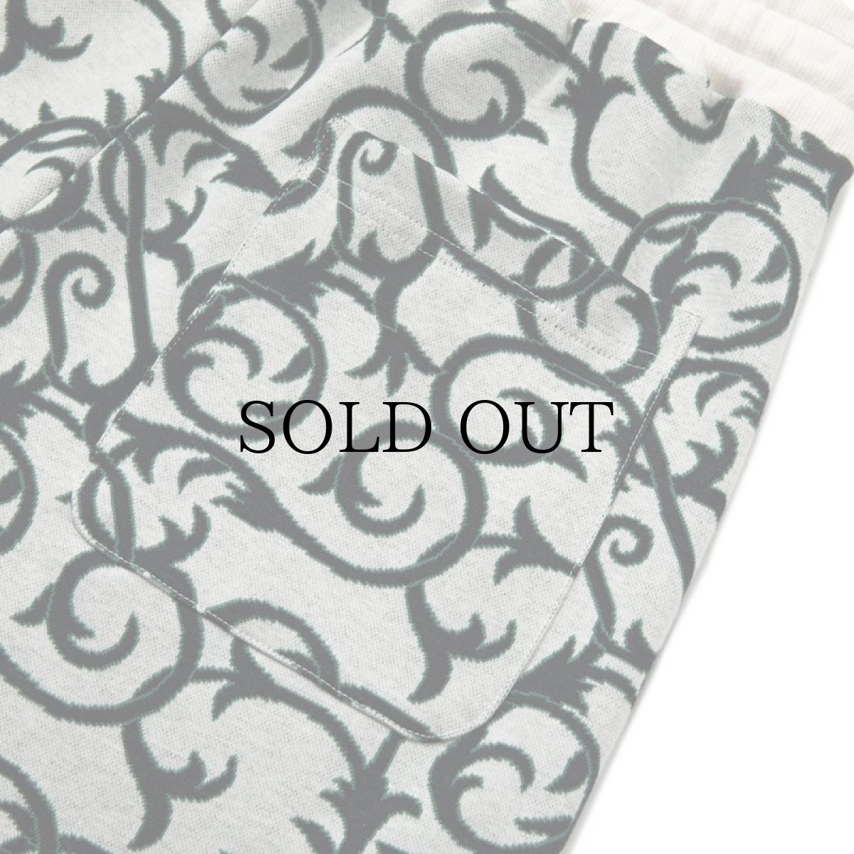 画像5: CALEE(キャリー) / 22 Gauge double jacquard easy shorts -WHITE- (5)