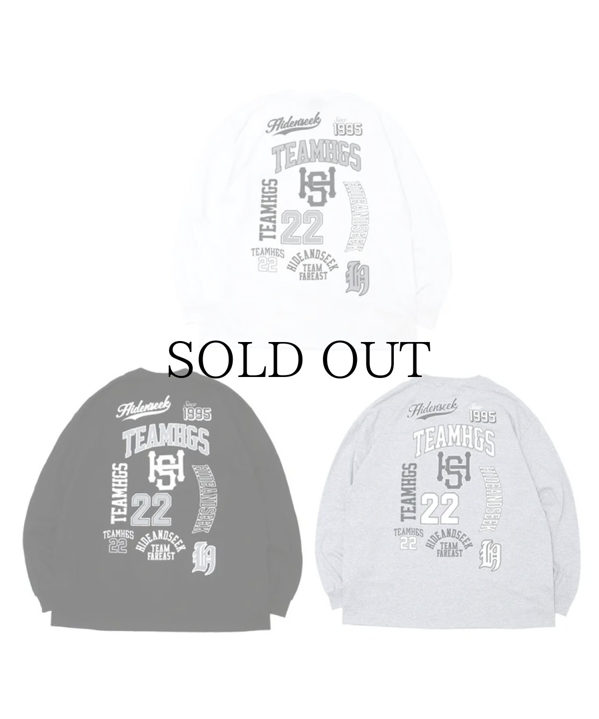 画像1: HIDEANDSEEK / TEAM H&S L/S Tee (1)