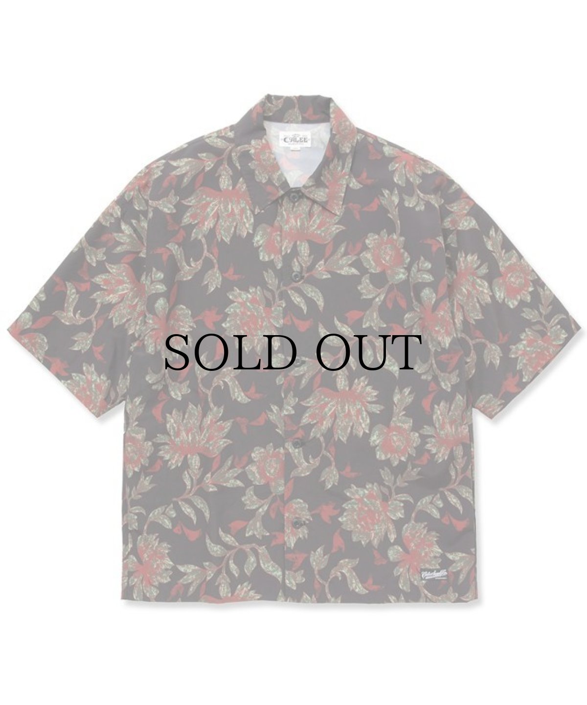 画像1: CALEE(キャリー) / Allover flower pattern drop shoulder S/S shirt -Black- (1)