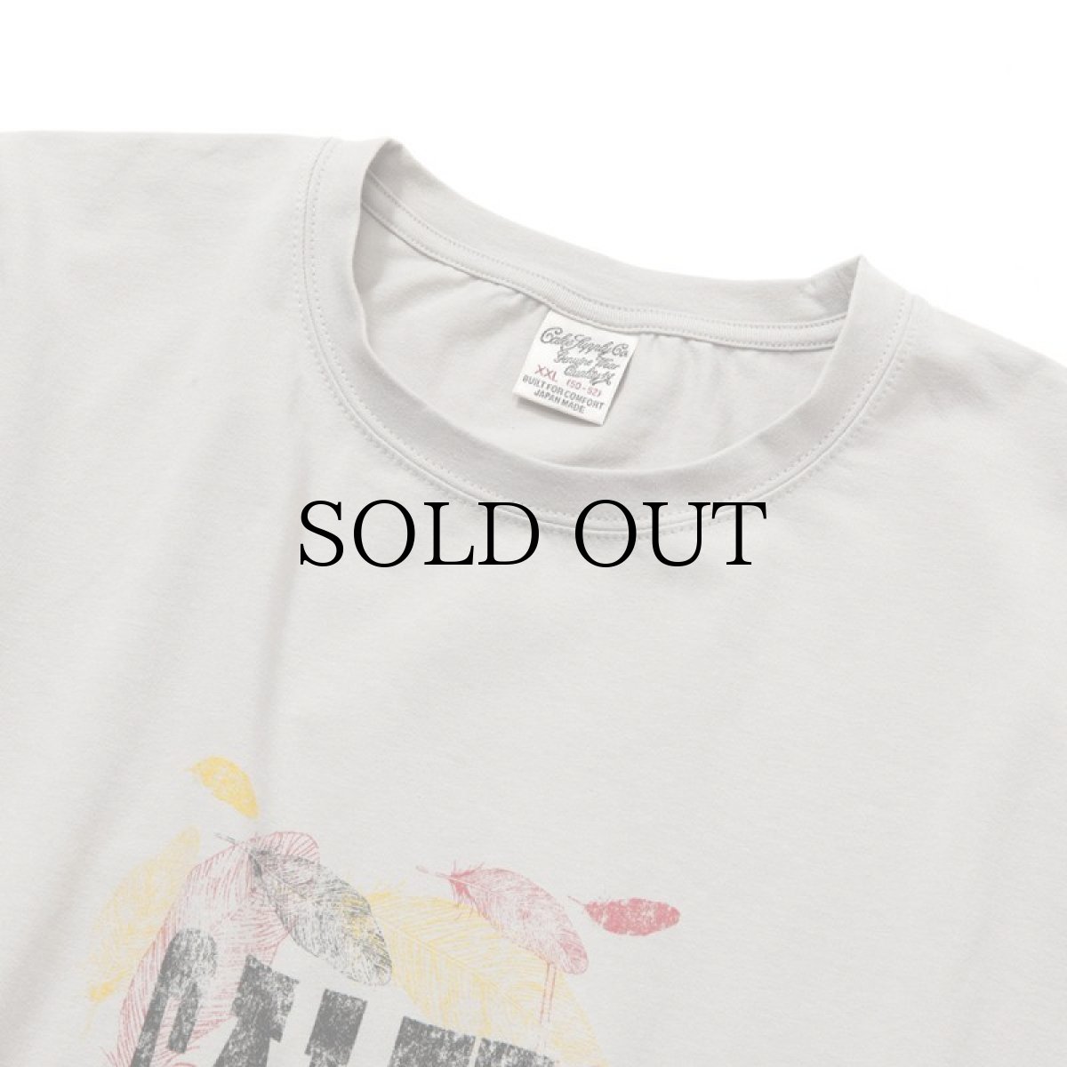 画像4: CALEE(キャリー) / Stretch calee feather logo t-shirt (4)