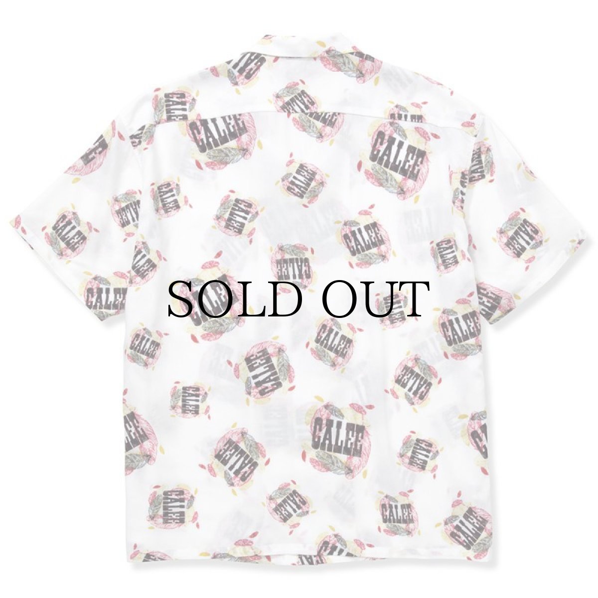 画像2: CALEE(キャリー) / Allover feather pattern amunzen cloth S/S shirt (2)