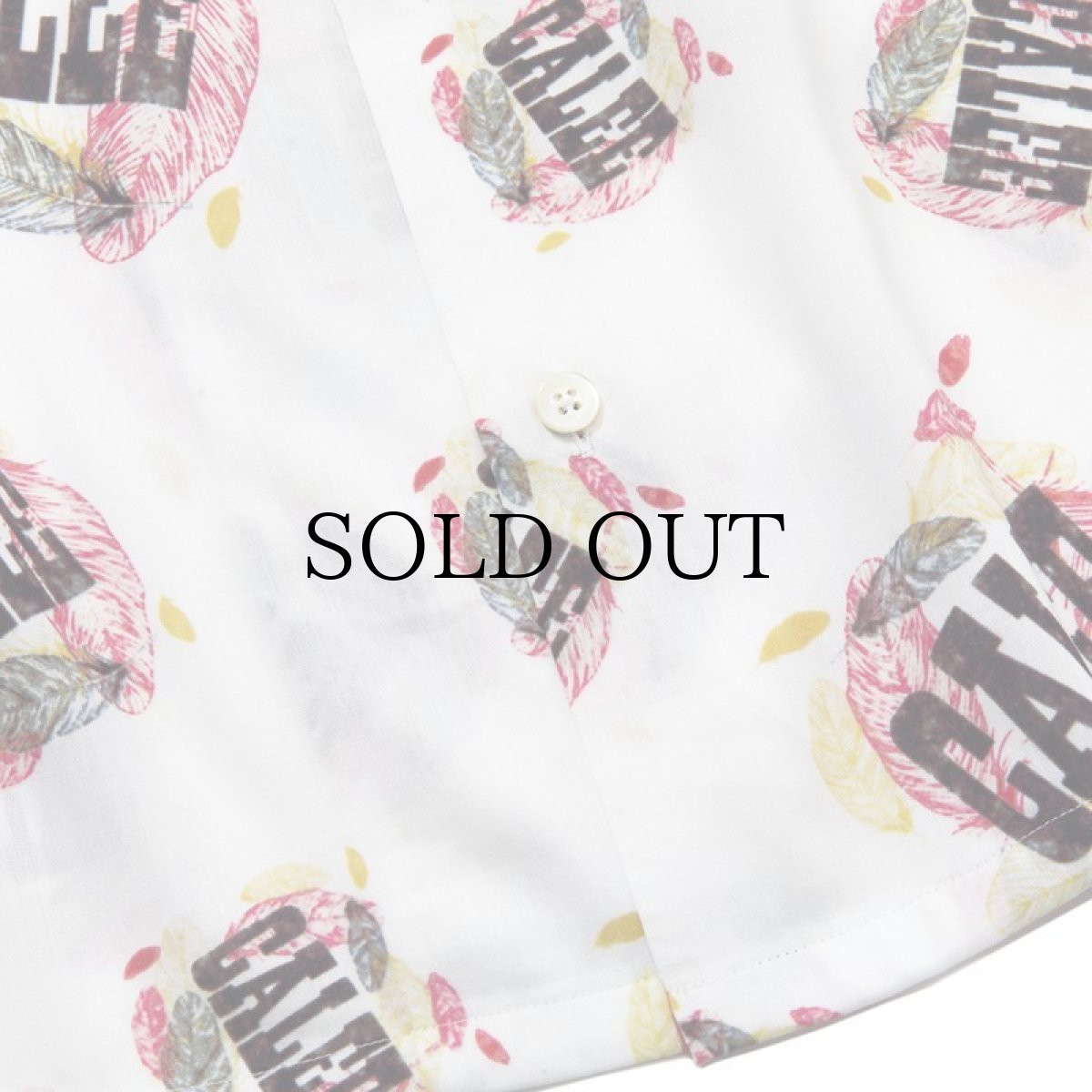 画像5: CALEE(キャリー) / Allover feather pattern amunzen cloth S/S shirt (5)