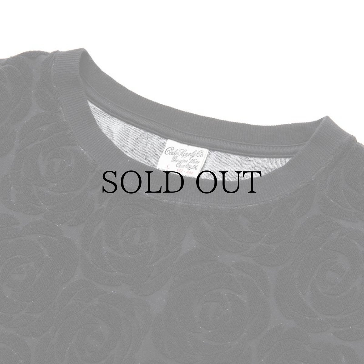 画像4: CALEE(キャリー) / Rose pattern pile jacquard over silhouette t-shirt (4)