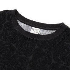 画像4: CALEE(キャリー) / Rose pattern pile jacquard over silhouette t-shirt (4)
