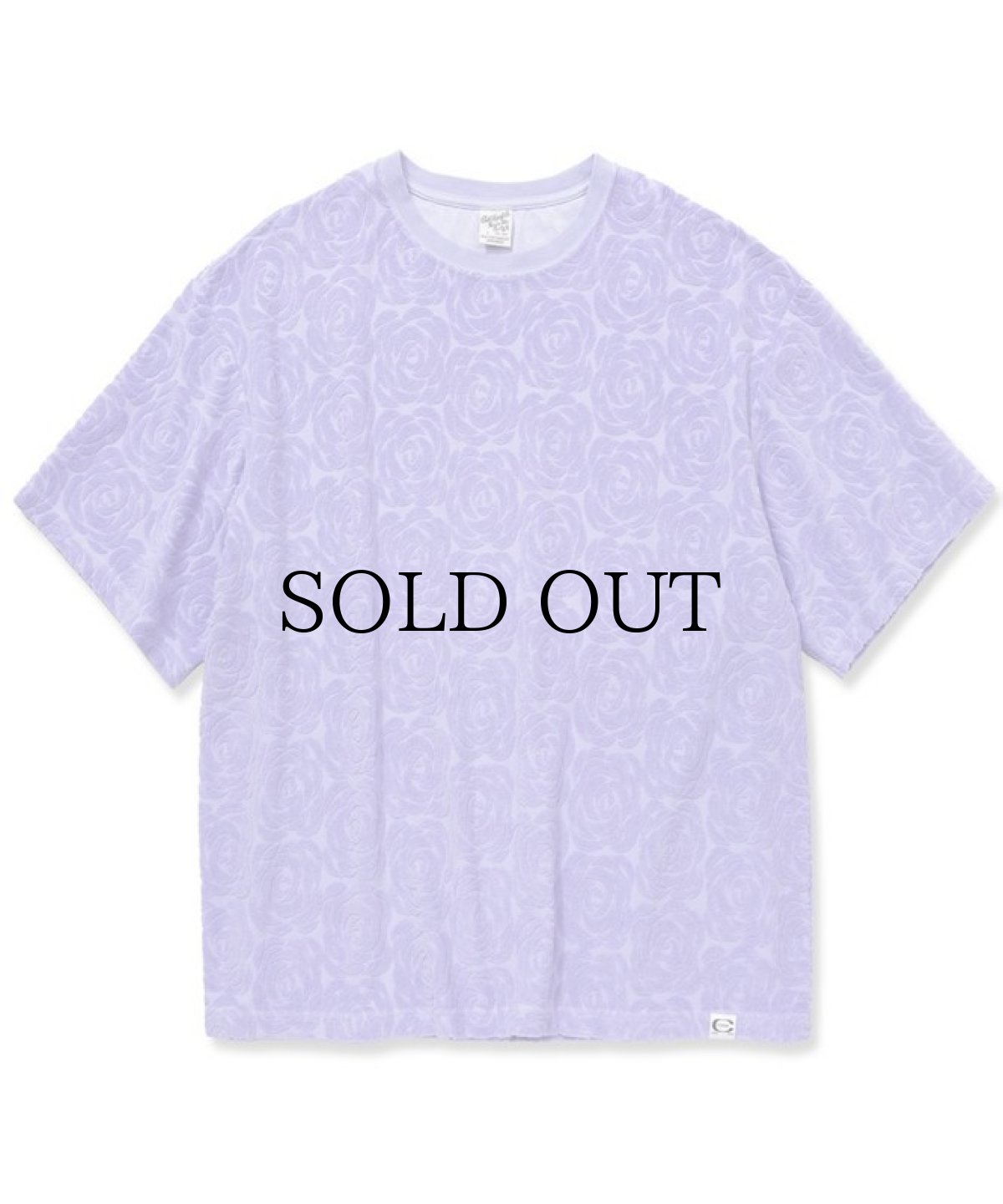 画像3: CALEE(キャリー) / Rose pattern pile jacquard over silhouette t-shirt (3)