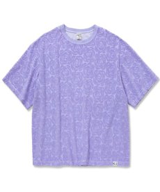 画像3: CALEE(キャリー) / Rose pattern pile jacquard over silhouette t-shirt (3)