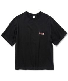 画像2: CALEE(キャリー) / Drop shoulder logo embroidery t-shirt (2)