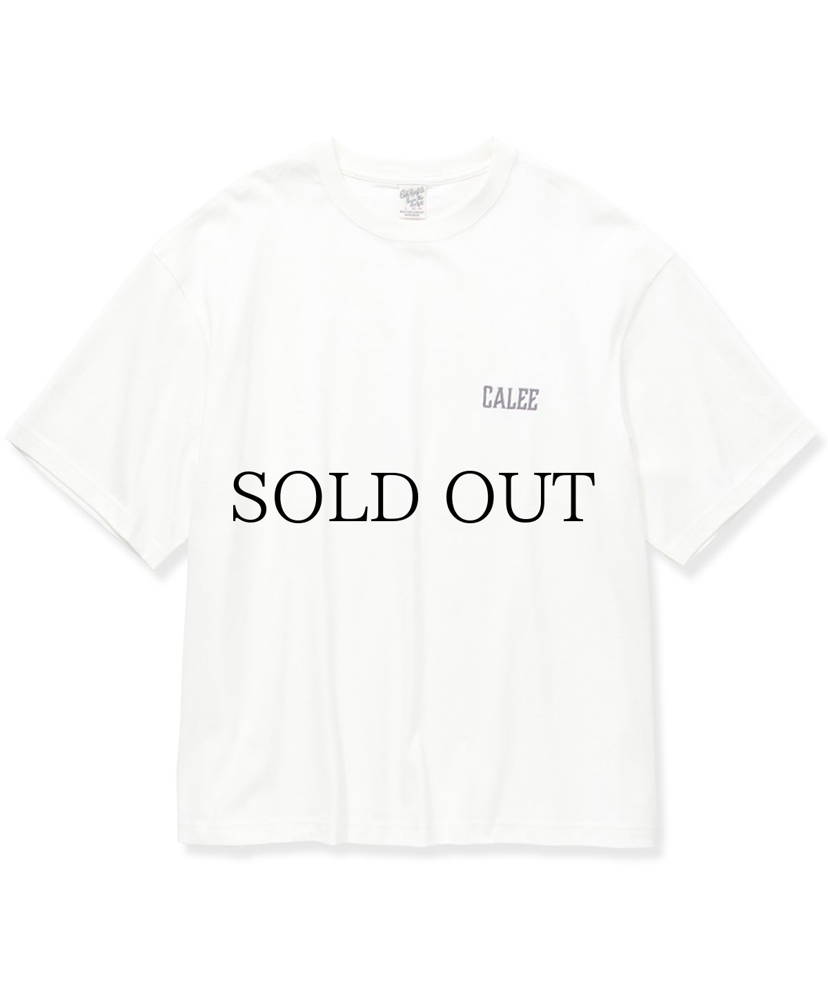 画像1: CALEE(キャリー) / Drop shoulder logo embroidery t-shirt (1)