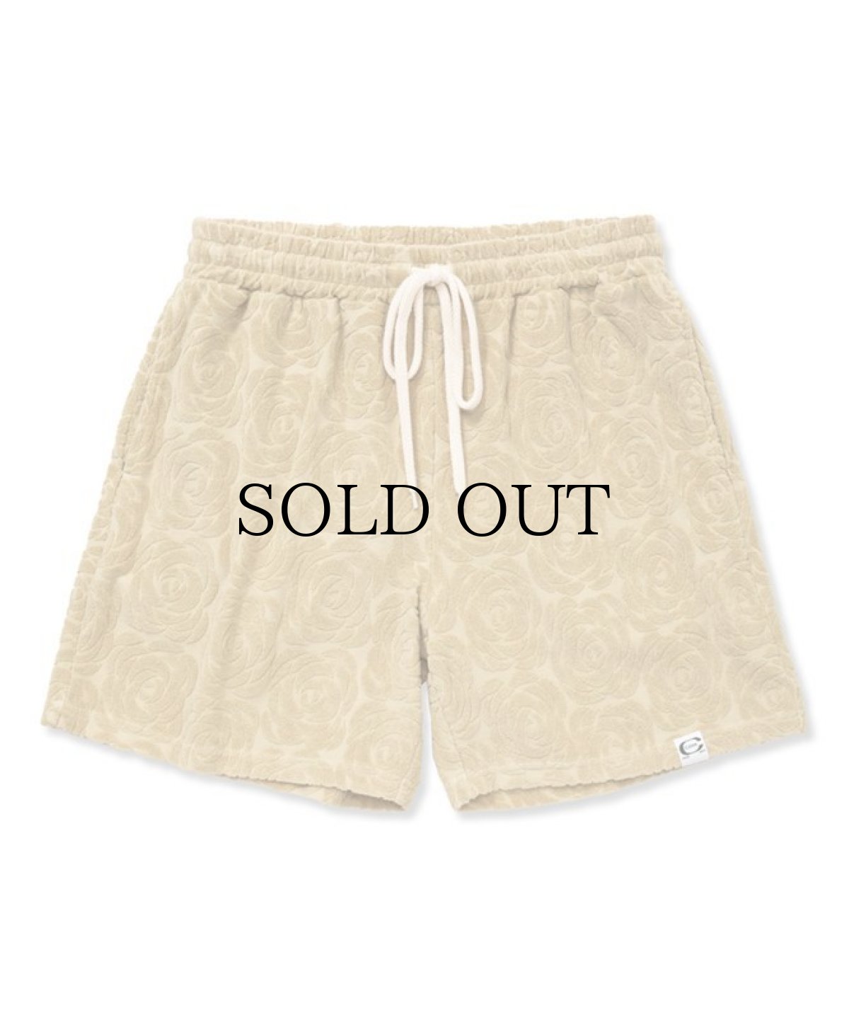 画像2: CALEE(キャリー) / Rose pattern pile jacquard shorts (2)