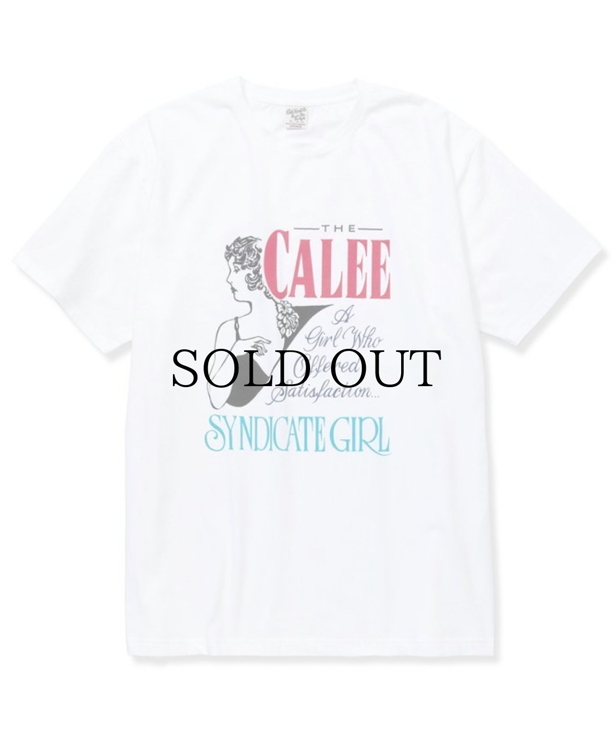 画像4: CALEE(キャリー) / Stretch syndicate retro girl t-shirt <Naturally paint design> (4)