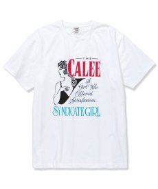 画像4: CALEE(キャリー) / Stretch syndicate retro girl t-shirt ＜Naturally paint design＞ (4)