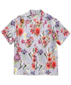 画像1: CALEE(キャリー) / Allover flower pattern amunzen cloth S/S shirt (1)