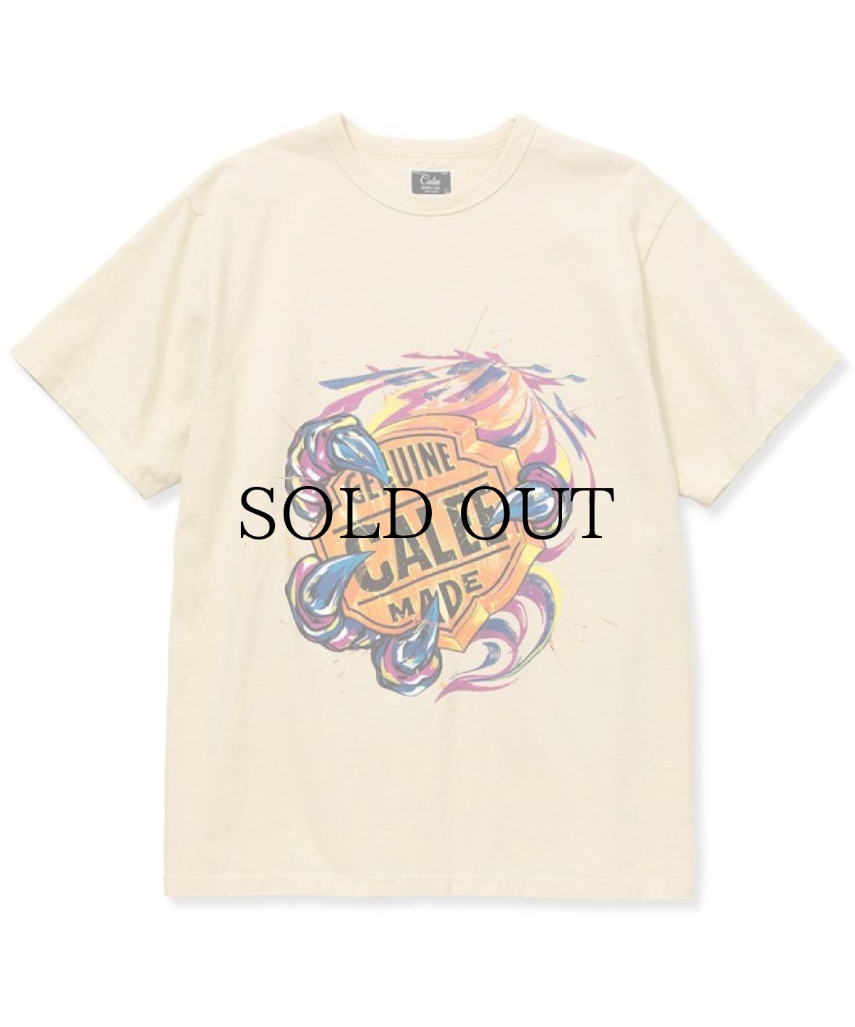 画像3: CALEE(キャリー) / Binder neck vhd emblem vintage t-shirt ＜Naturally paint design＞ (3)