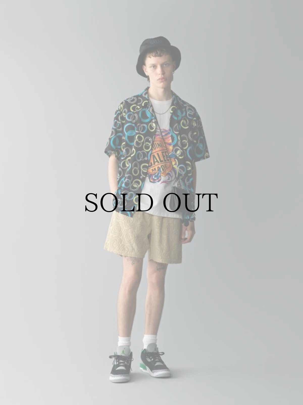 画像5: CALEE(キャリー) / Binder neck vhd emblem vintage t-shirt ＜Naturally paint design＞ (5)