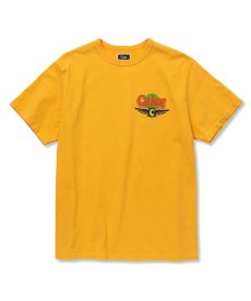 画像1: CALEE(キャリー) / Binder neck CALEE wing logo vintage t-shirt   -YELLOW- (1)