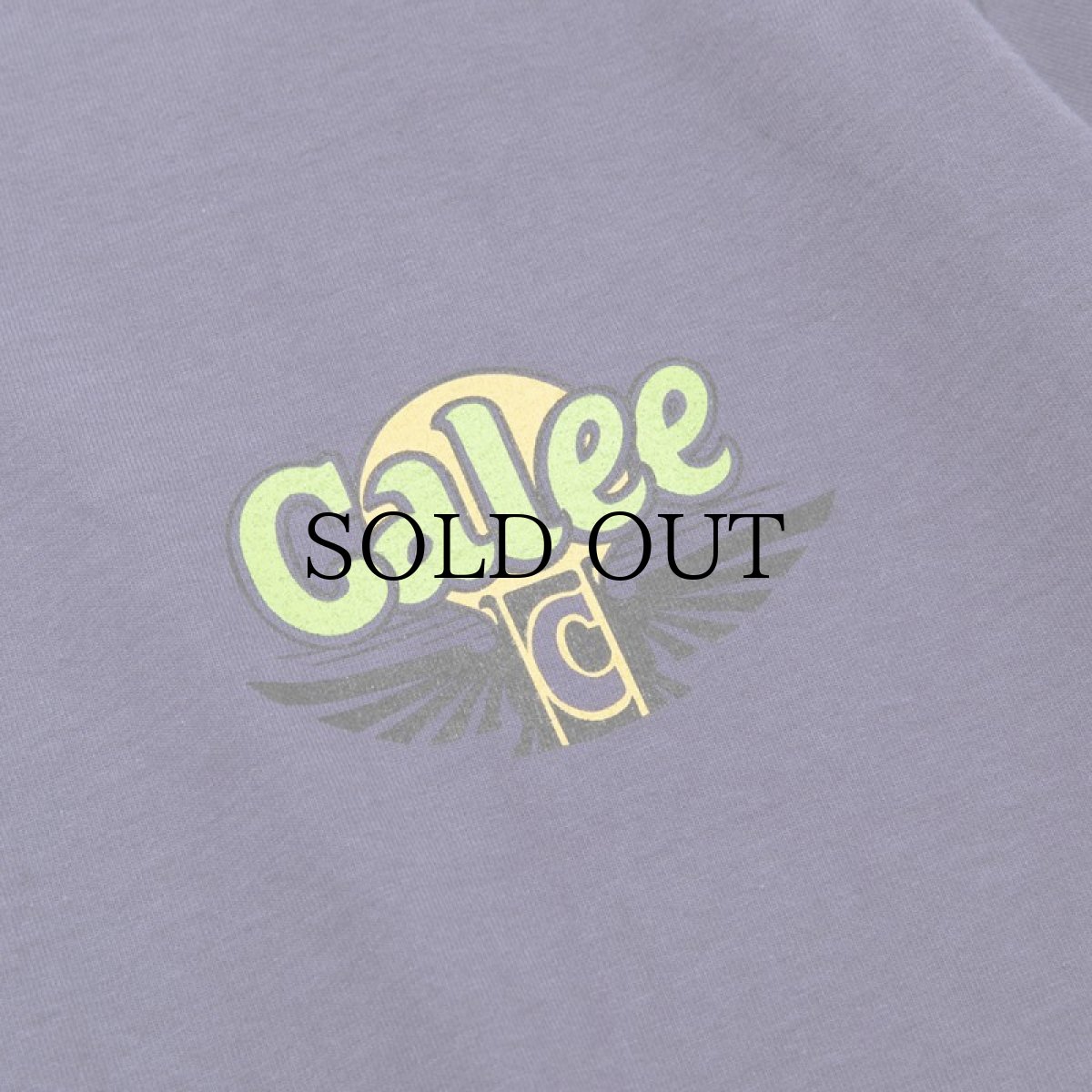 画像4: CALEE(キャリー) / Binder neck CALEE wing logo vintage t-shirt   -PURPLE- (4)