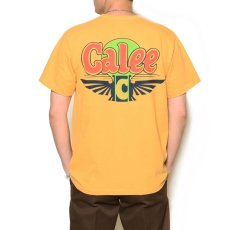 画像3: CALEE(キャリー) / Binder neck CALEE wing logo vintage t-shirt   -YELLOW- (3)