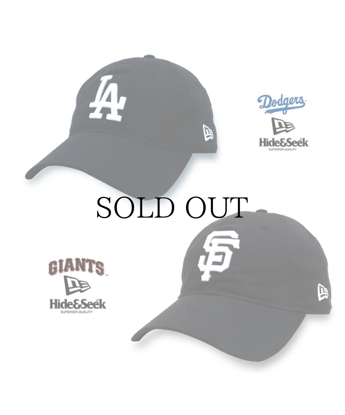 画像1: HIDEANDSEEK / NEW ERA Cap (Los Angeles Dodgers , San Francisco Giants) (1)